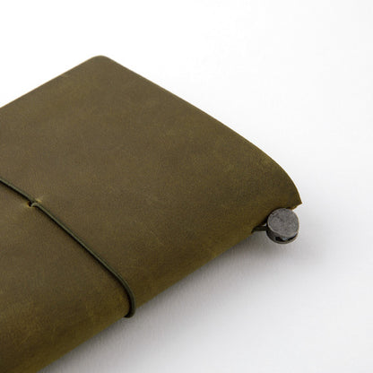 Traveler's Company Traveler's Notebook Passport Size Leather Journal Olive