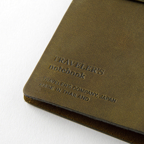 Traveler's Company Traveler's Notebook Passport Size Leather Journal Olive