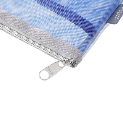Midori Pen & Tool Pouch Mesh 6.7x9.1in Light Blue