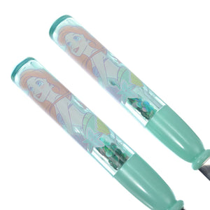 Ariel Spoon & Fork with Neon Logo- Disney Store Japan