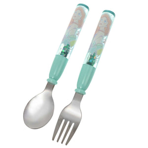 Ariel Spoon & Fork with Neon Logo- Disney Store Japan