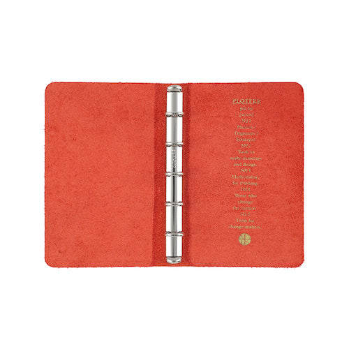 PLOTTER Bridle Leather Mini 5-Hole Binder Red