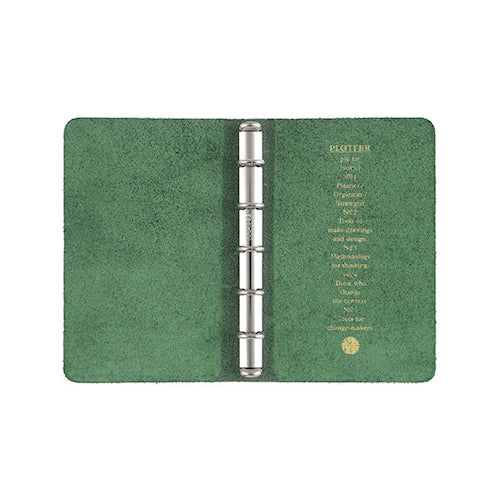 PLOTTER Bridle Leather Ring Binder Mini 5 Size Green