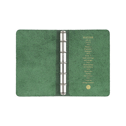 PLOTTER Bridle Leather Ring Binder Mini 5 Size Green