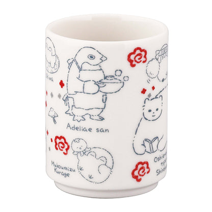 Yamaka Shoten Koupen-chan Sushi Tea Cup Gyugyu Design 300ml