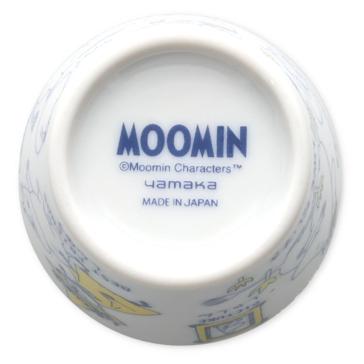 Yamaka Moomin AREKORE Porcelain Sake Cup 5.5cm Diameter