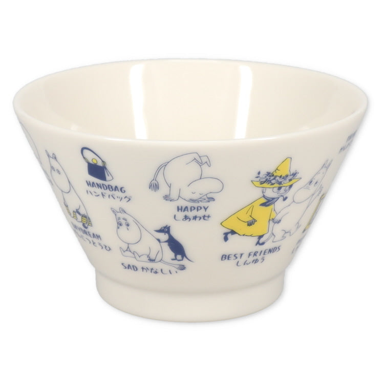Moomin AREKORE Porcelain Rice Bowl 360ml Dishwasher Safe
