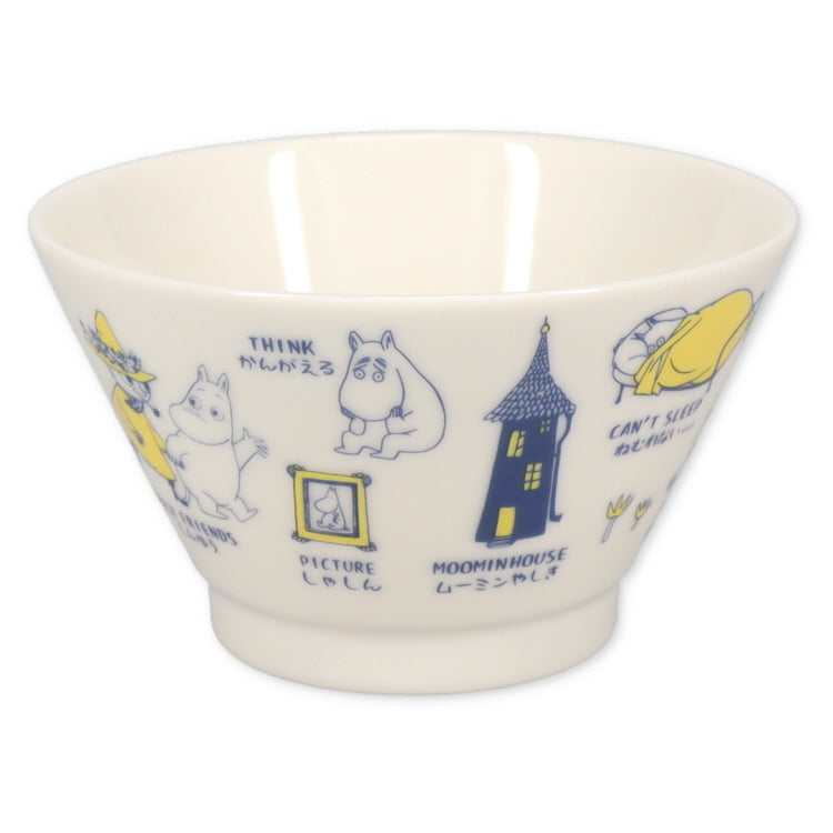 Moomin AREKORE Porcelain Rice Bowl 360ml Dishwasher Safe