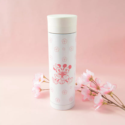 Stainless Steel bottle Sakura Pattern (Mickey & Minnie) 300ML - Disney Store Japan