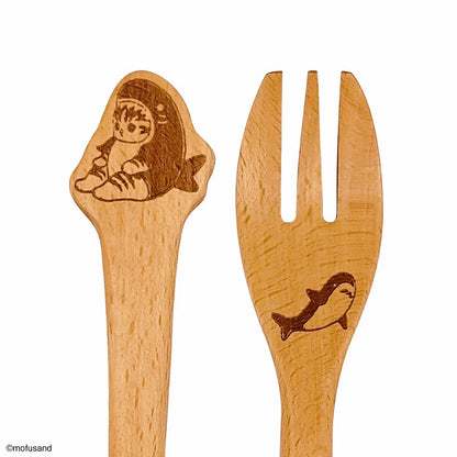 Mofusand Wooden Fork (Shark)