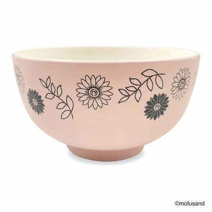 Mofusand Plastic Bowl & Ceramic Bowl Set (Flower)