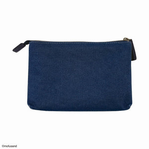 Mofusand Flower 3 Pockets Pouch - Navy