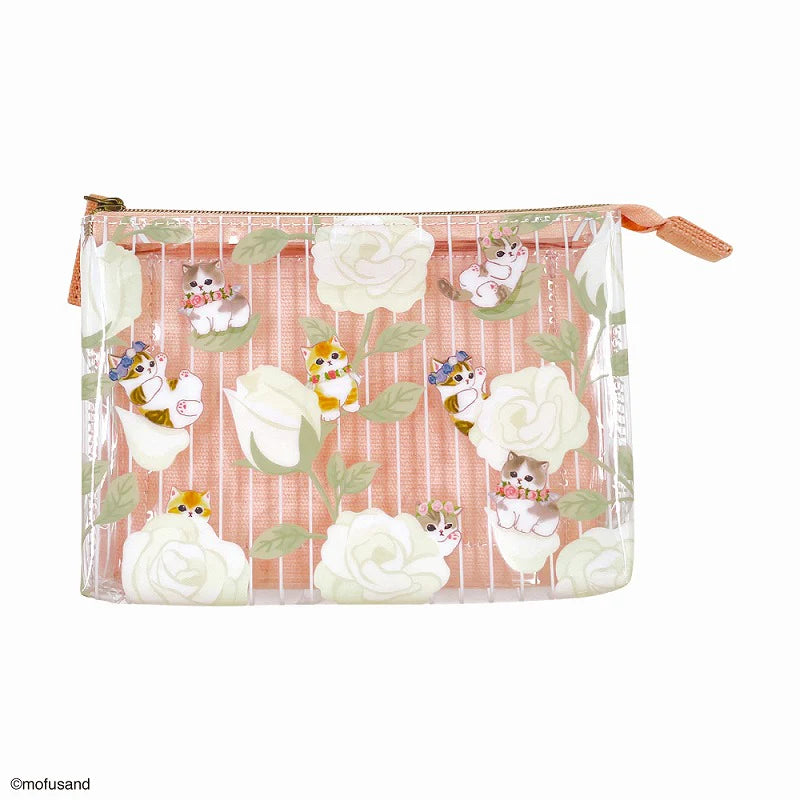 Mofusand Flower 3 Pockets Pouch - Pink