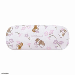 Mofusand Flower Glasses Case & Cloth Set - Purple