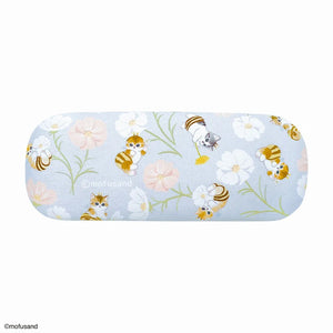 Mofusand Flower Glasses Case & Cloth Set - Blue