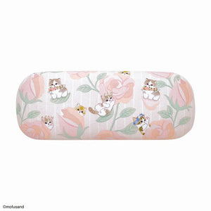 Mofusand Flower Glasses Case & Cloth Set - Pink