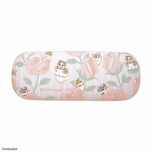 Mofusand Flower Glasses Case & Cloth Set - Pink