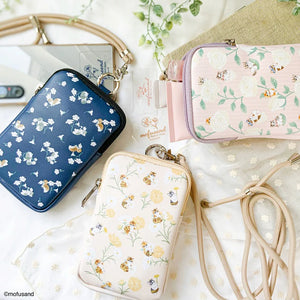 Mofusand Flower Phone Strap & Shoulder Pouch - Navy