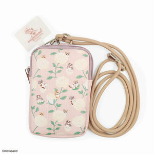 Mofusand Flower Phone Strap & Shoulder Pouch - Pink