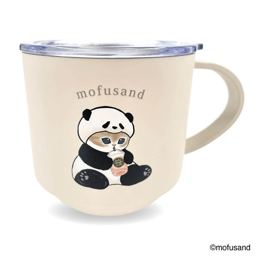 Mofusand Stacking Stainless Mug with Lid 280ml (Panda Nyan)