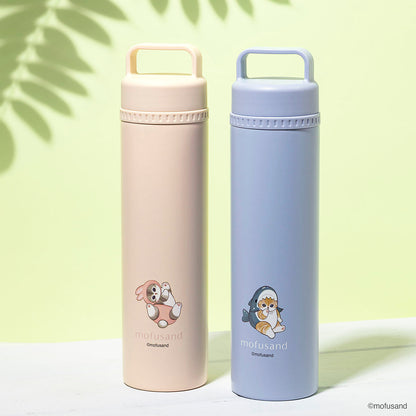 mofusand STICOL 2in1 Stainless Steel Bottle 230ml Shark Cat