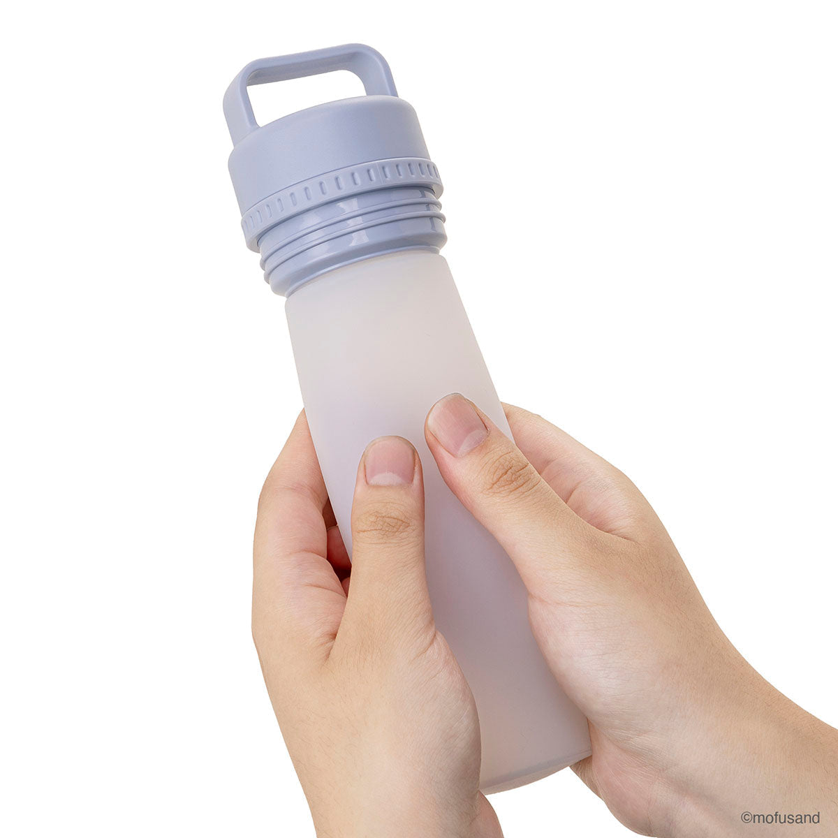 mofusand STICOL 2-in-1 Stainless Steel Water Bottle 7.8 fl oz Shark Nyan