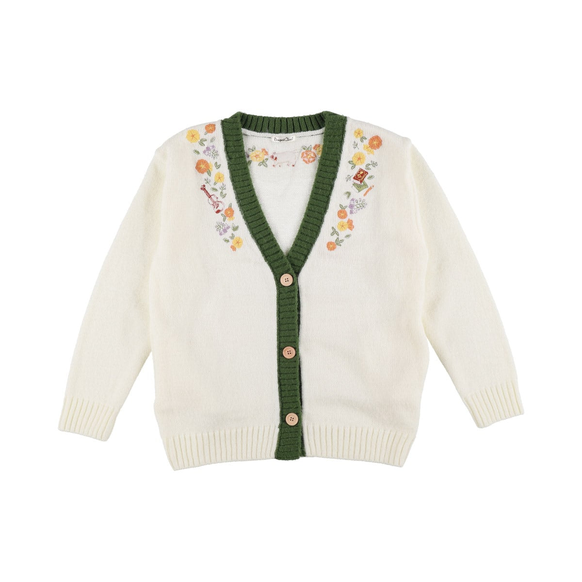 Whisper of the Heart Flower Embroidered Cardigan (Free Size) - Ghibli Studio