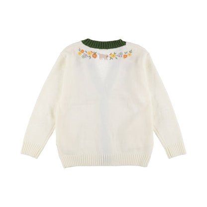 Whisper of the Heart Flower Embroidered Cardigan (Free Size) - Ghibli Studio