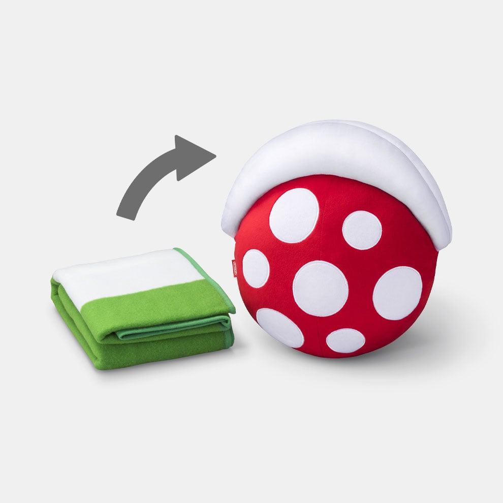 Nintendo Super Mario Piranha Plant Warp Pipe Cushion Blanket MNS_8_AMAAV