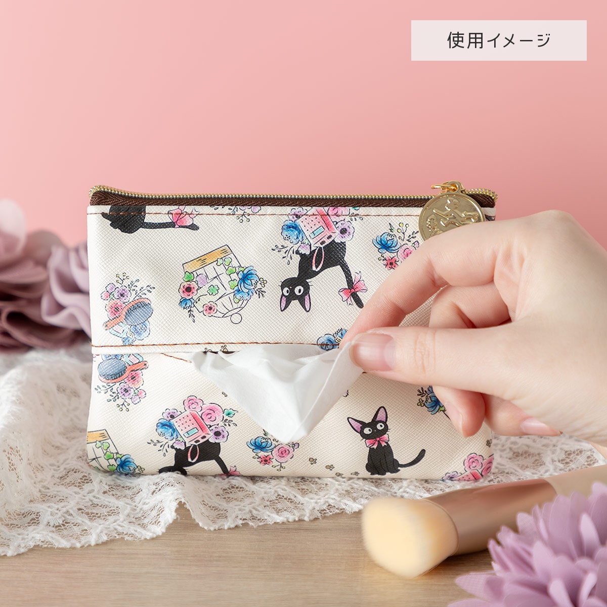Kiki's Delivery Service Flower Series Tissue Pouch - Ghibli Studio