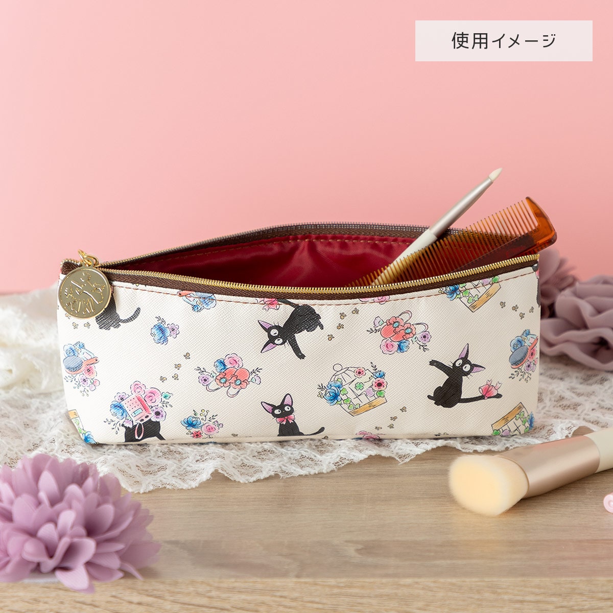 Kiki's Delivery Service Flower Series Slim Pouch - Ghibli Studio