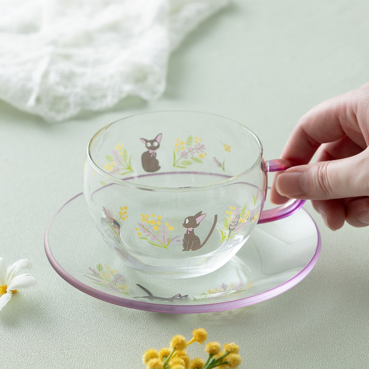 Donguri Closet Kiki's Delivery Service Flower Bouquet Cup & Saucer