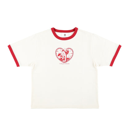 Cardcaptor Sakura Ringer T-shirt Red (F Size)- Cardcaptor Sakura Pop-up Store