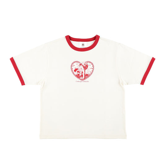 Cardcaptor Sakura Ringer T-shirt Red (F Size)- Cardcaptor Sakura Pop-up Store