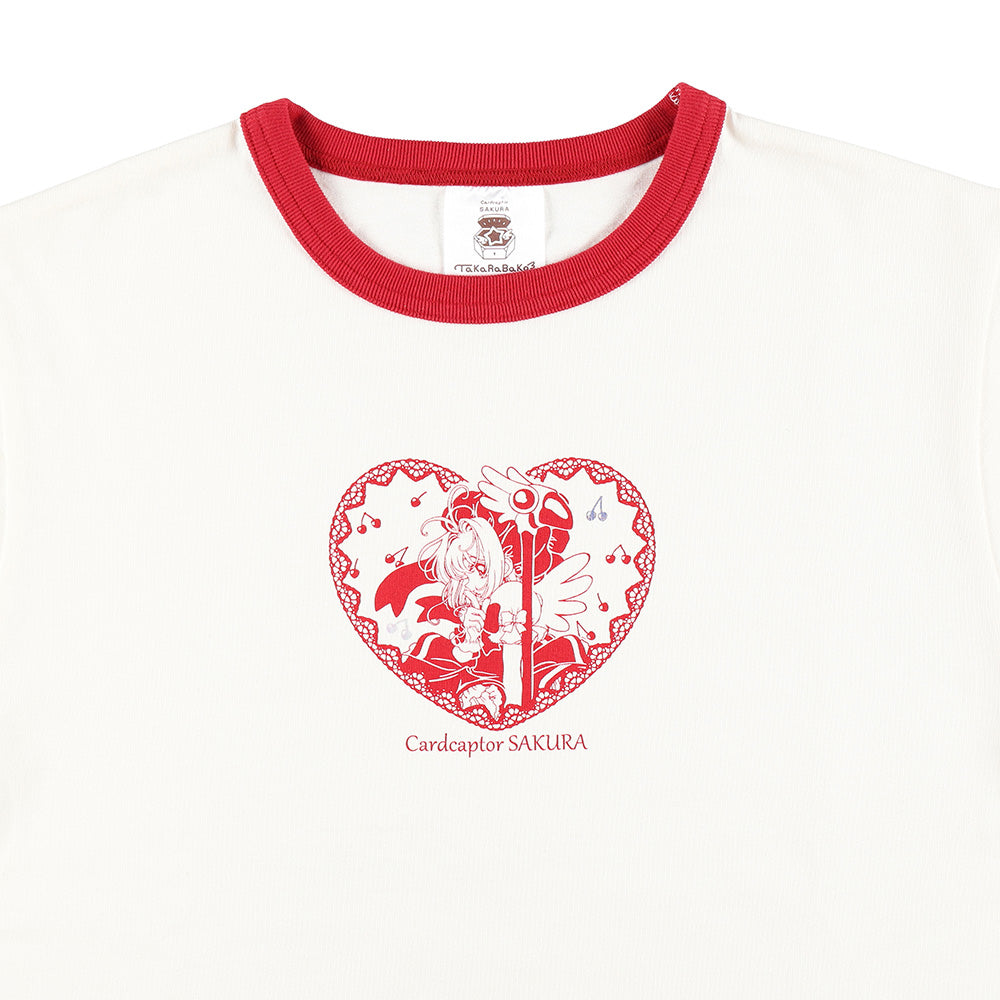 Cardcaptor Sakura Ringer T-shirt Red (F Size)- Cardcaptor Sakura Pop-up Store