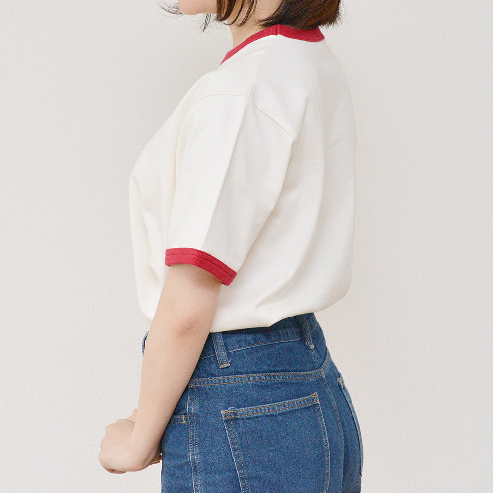 Cardcaptor Sakura Ringer T-shirt Red (F Size)- Cardcaptor Sakura Pop-up Store