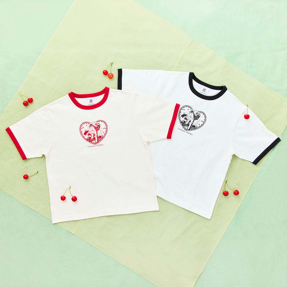 Cardcaptor Sakura Ringer T-shirt Red (F Size)- Cardcaptor Sakura Pop-up Store
