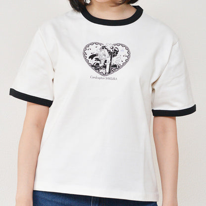 Cardcaptor Sakura Ringer T-shirt Black (F Size) - Cardcaptor Sakura Pop-up Store