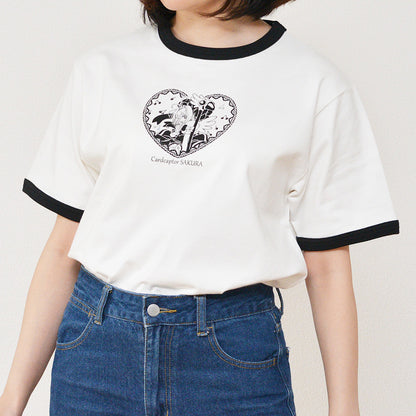 Cardcaptor Sakura Ringer T-shirt Black (F Size) - Cardcaptor Sakura Pop-up Store