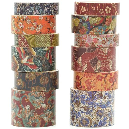 Songdao Kyoto Style Washi Masking Tape Set 12 Rolls