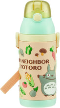 قم بتحميل الصورة في عارض الصور، My Neighbor Totoro 3D Vegetable Stainless Bottle With Straw(380ml)- Studio Ghibli