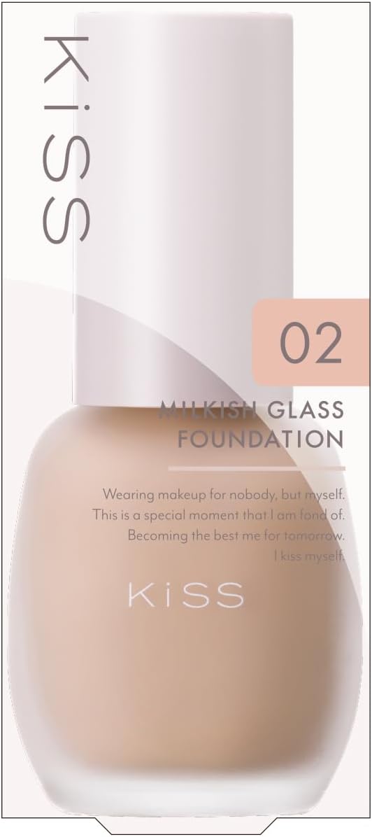 KiSS Milkish Glass foundation Pore Cover SPF34 "	02 pink beige" - 30ml