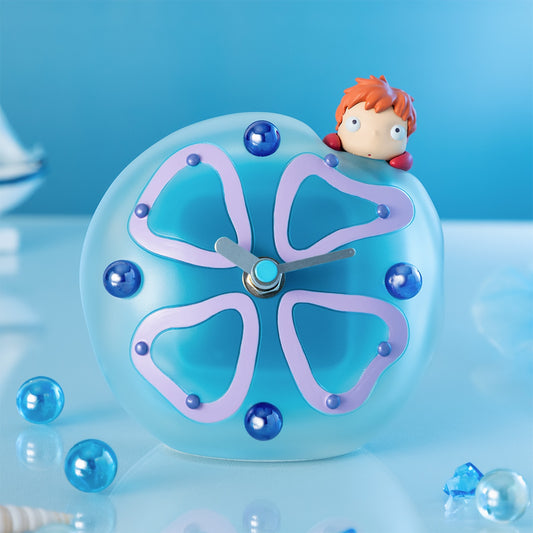 Ponyo on the Cliff by the Sea Jellyfish Desk Clock
