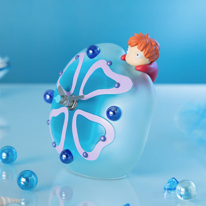 Ponyo on the Cliff by the Sea Jellyfish Desk Clock