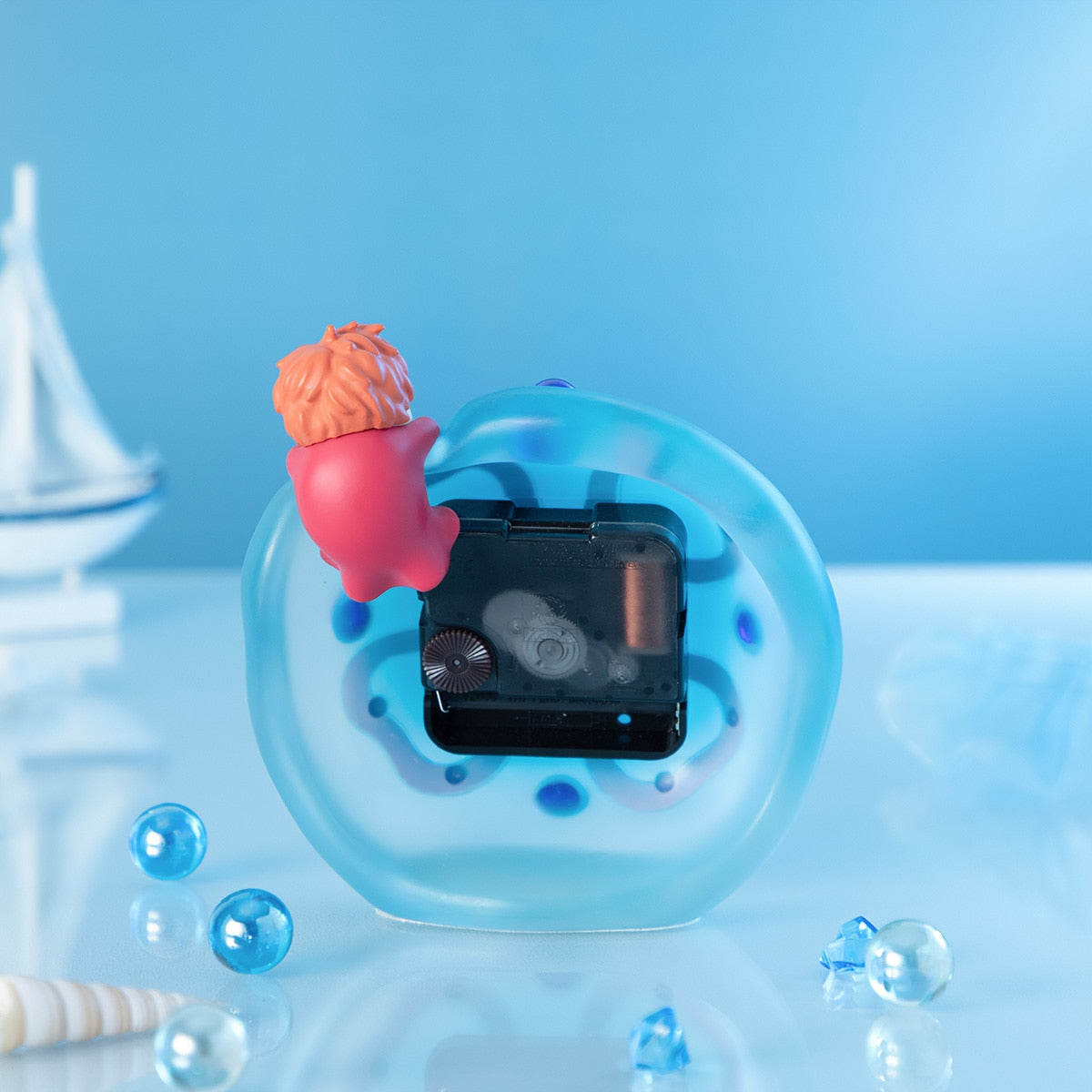 Ponyo on the Cliff by the Sea Jellyfish Desk Clock