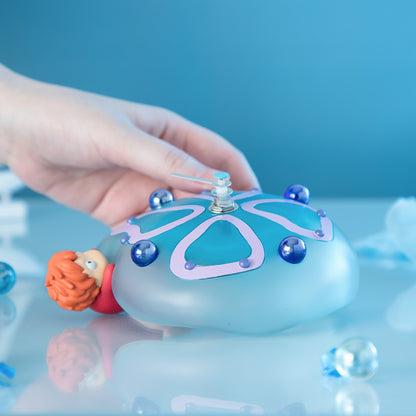 Ponyo on the Cliff by the Sea Jellyfish Desk Clock