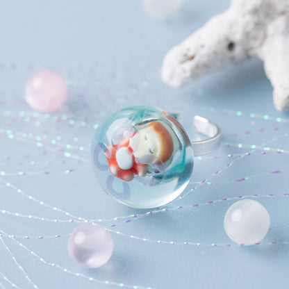 Ponyo on the Cliff by the Sea Jellyfish Ring