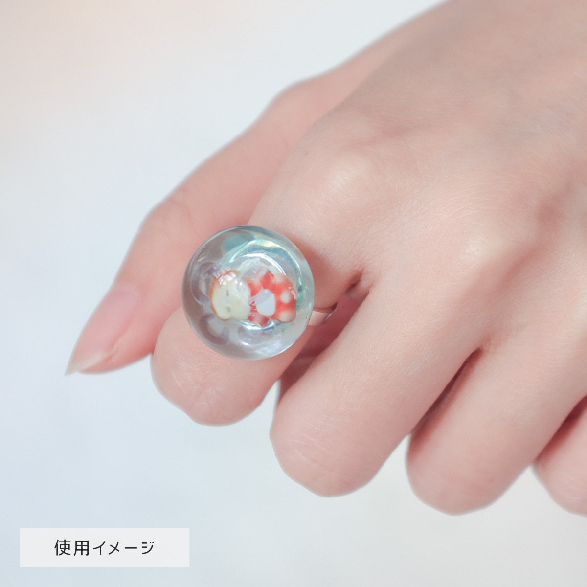 Ponyo on the Cliff by the Sea Jellyfish Ring