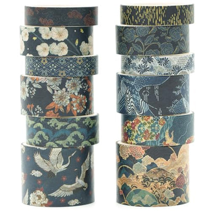 Songdao Kyoto Style Washi Masking Tape Set 12 Rolls