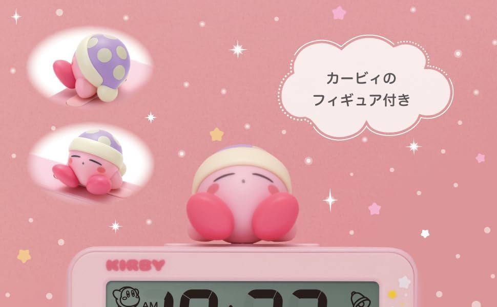 RHYTHM Kirby Alarm Clock Digital Pink 8RDA84KB13